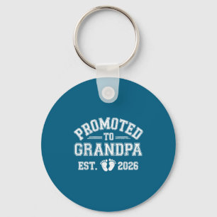Promoted to grandpa est 2026 from new mom dad keychain