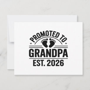 Promoted to Grandpa, Est. 2026, Funny New Grandpa