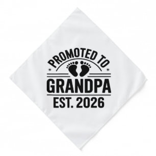 Promoted to Grandpa, Est. 2026, Funny New Grandpa Bandana