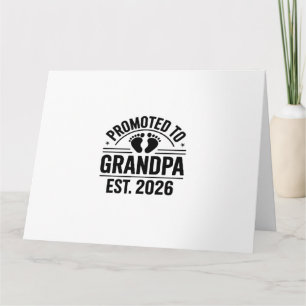 Promoted to Grandpa, Est. 2026, Funny New Grandpa Card