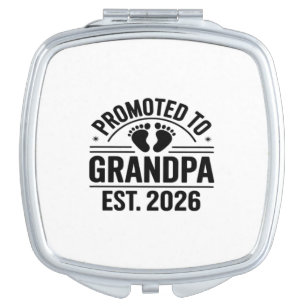 Promoted to Grandpa, Est. 2026, Funny New Grandpa  Compact Mirror