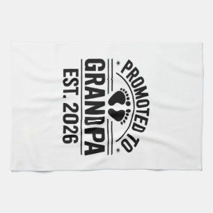 Promoted to Grandpa, Est. 2026, Funny New Grandpa  Kitchen Towel