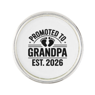 Promoted to Grandpa, Est. 2026, Funny New Grandpa Lapel Pin