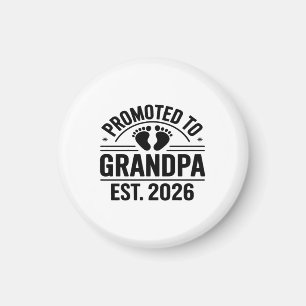 Promoted to Grandpa, Est. 2026, Funny New Grandpa  Magnet