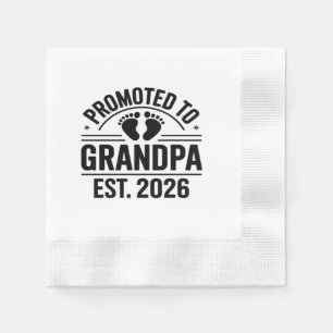Promoted to Grandpa, Est. 2026, Funny New Grandpa  Napkins