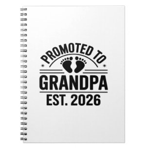 Promoted to Grandpa, Est. 2026, Funny New Grandpa Notebook