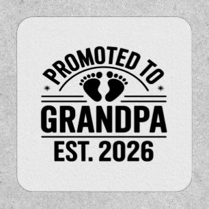 Promoted to Grandpa, Est. 2026, Funny New Grandpa  Patch