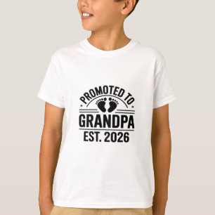 Promoted to Grandpa, Est. 2026, Funny New Grandpa  T-Shirt