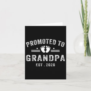 Promoted To Grandpa Est. 2026 Grandparents Baby An Card