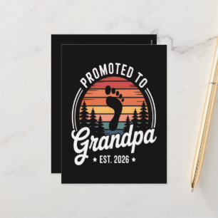 Promoted to Grandpa est. 2026 Holiday Postcard