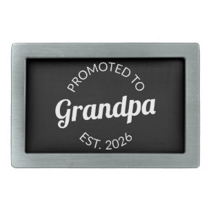 Promoted To Grandpa Est. 2026 I Belt Buckle