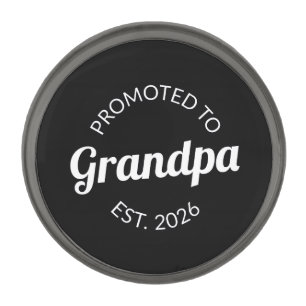 Promoted To Grandpa Est. 2026 I Gunmetal Finish Lapel Pin