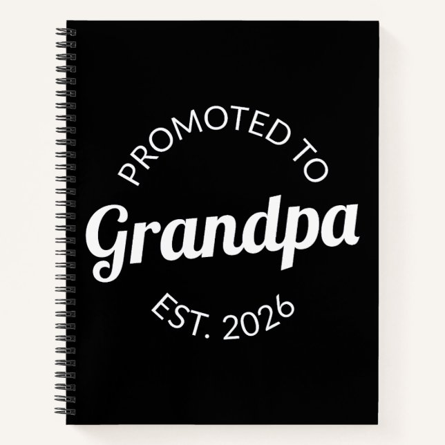 Promoted To Grandpa Est. 2026 I Notebook (Front)