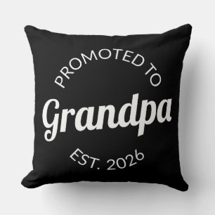 Promoted To Grandpa Est. 2026 I Throw Pillow
