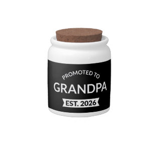 Promoted To Grandpa Est. 2026 II Candy Jar