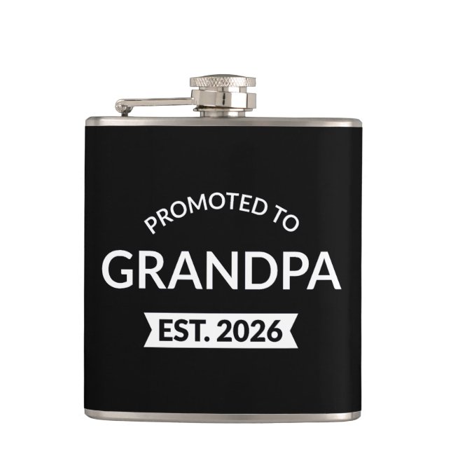 Promoted To Grandpa Est. 2026 II Flask (Front)