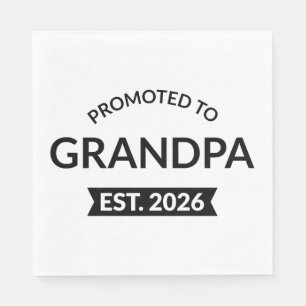 Promoted To Grandpa Est. 2026 II Napkins