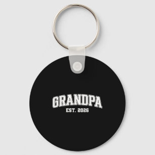 Promoted to grandpa est. 2026 keychain