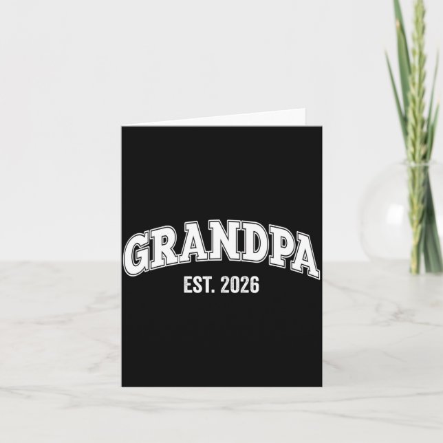 Promoted To Grandpa Est 2026 Soon To Be Grandpa Lo Card (Front)