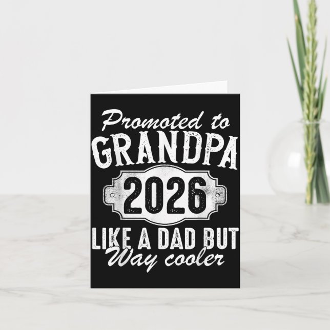 Promoted To Grandpa Est 2026 Soon To Be New Granda Card (Front)