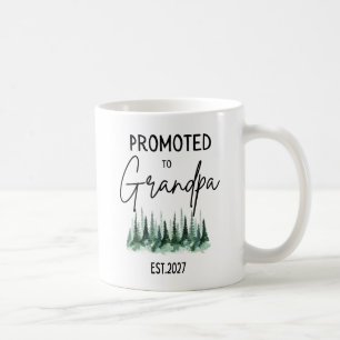 Promoted To Grandpa Est 2027 Baby Reveal Pregnancy Coffee Mug