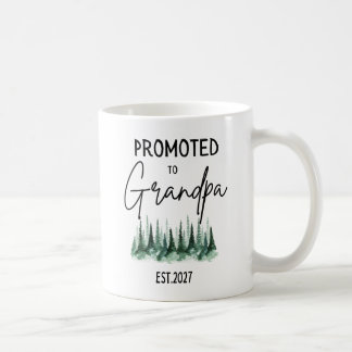 Promoted To Grandpa Est 2027 Baby Reveal Pregnancy Coffee Mug