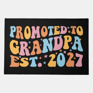 Promoted To Grandpa Est 2027 New Papa Doormat