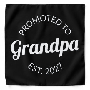 Promoted To Grandpa Est 2027 New Papa I Bandana