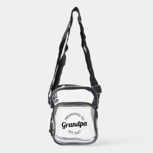 Promoted To Grandpa Est 2027 New Papa I Clear Crossbody Bag