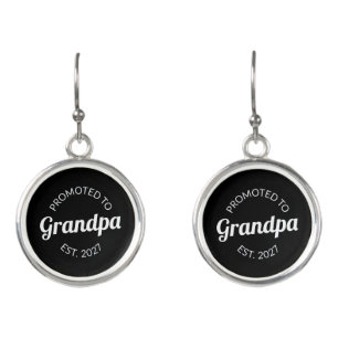Promoted To Grandpa Est 2027 New Papa I Earrings