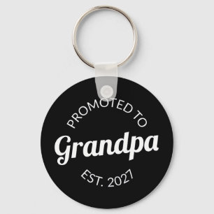 Promoted To Grandpa Est 2027 New Papa I Keychain