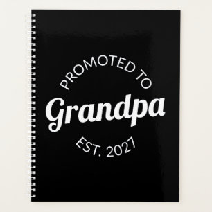 Promoted To Grandpa Est 2027 New Papa I Planner