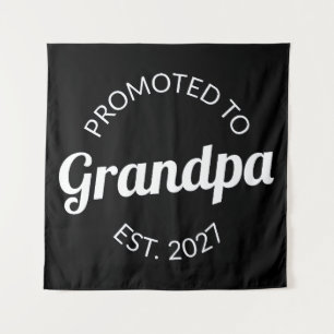 Promoted To Grandpa Est 2027 New Papa I Tapestry