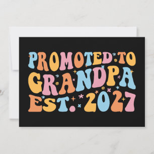 Promoted To Grandpa Est 2027 New Papa Invitation