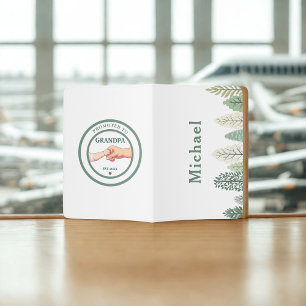 Promoted to Grandpa Est. 20XX Personalized Passport Holder
