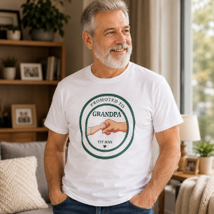 Promoted to Grandpa Est. 20XX T-Shirt