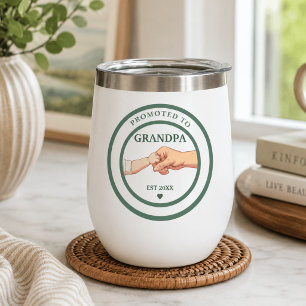 Promoted to Grandpa Est. 20XX Thermal Wine Tumbler