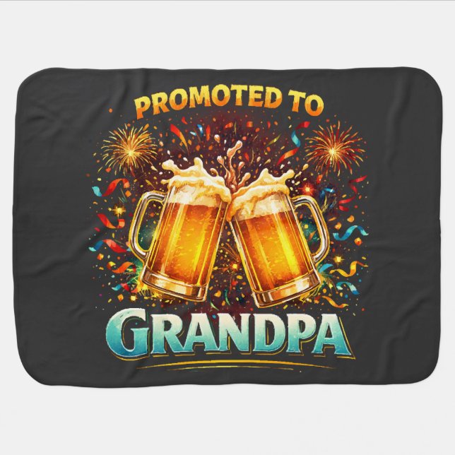 Promoted To Grandpa Future Baby Blanket (Horizontal)