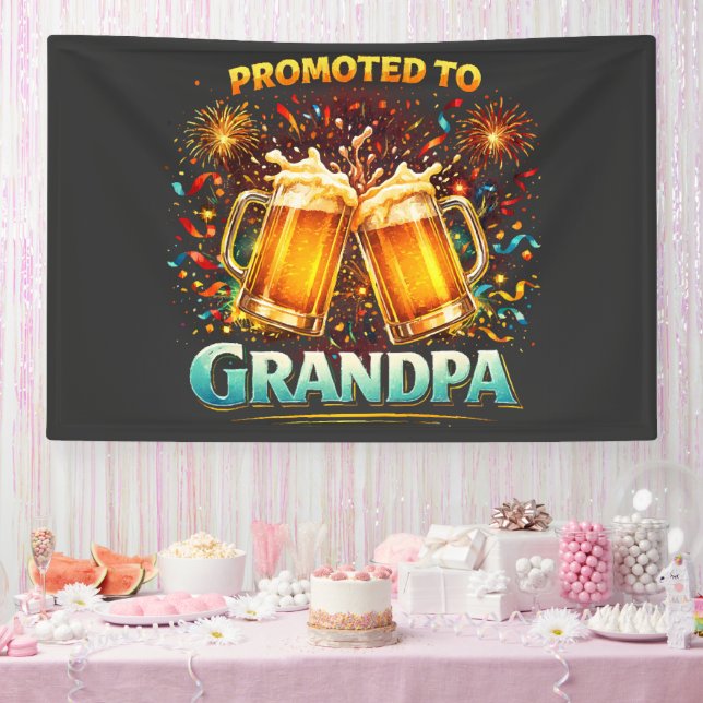 Promoted To Grandpa Future Banner (Party)