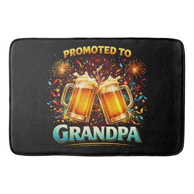 Promoted To Grandpa Future Bath Mat (Front)
