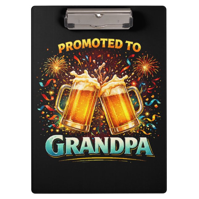 Promoted To Grandpa Future Clipboard (Front)
