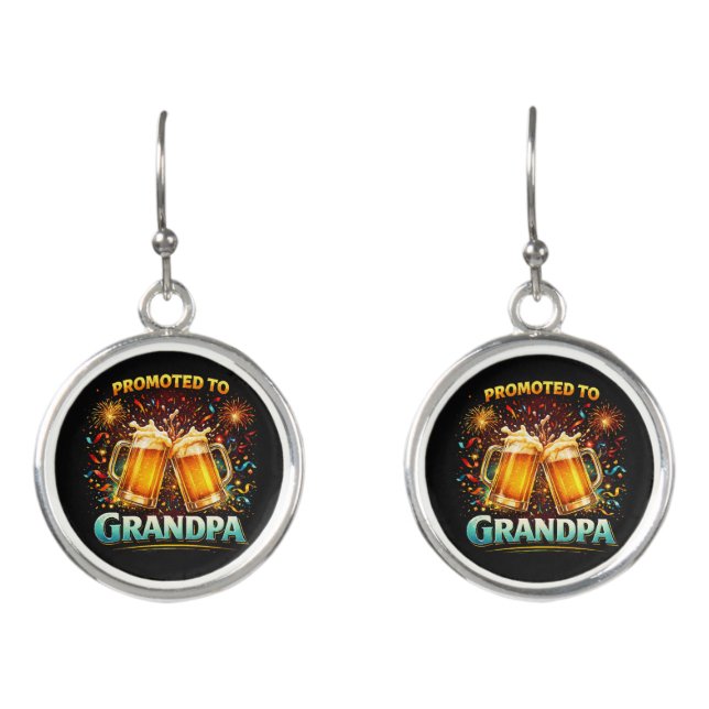 Promoted To Grandpa Future Earrings (Front)