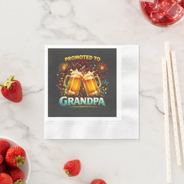 Promoted To Grandpa Future Napkins (Insitu)