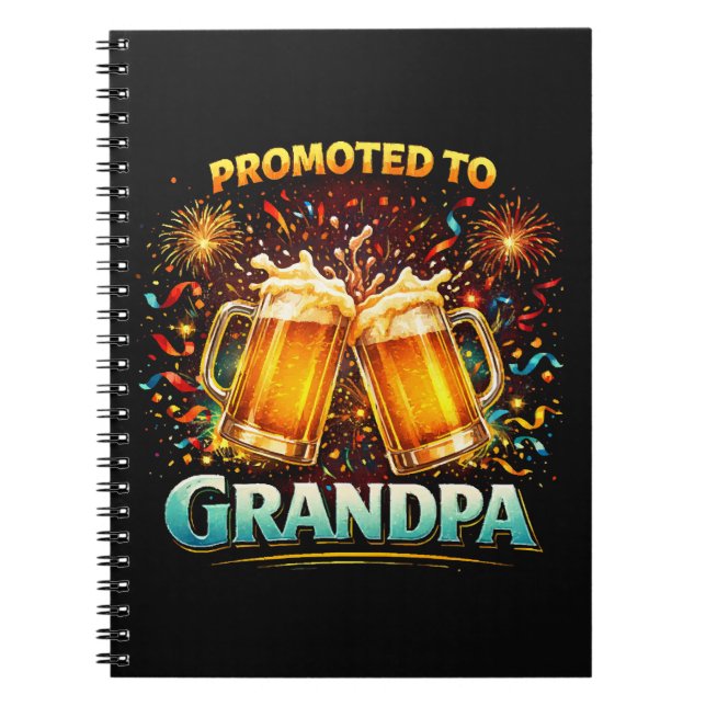 Promoted To Grandpa Future Notebook (Front)