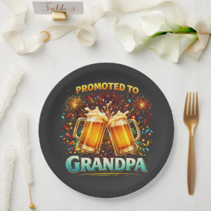 Promoted To Grandpa Future Paper Plates