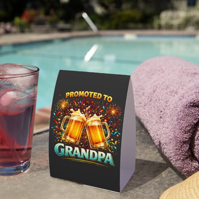 Promoted To Grandpa Future Paper Table Tent (Insitu(On Table))