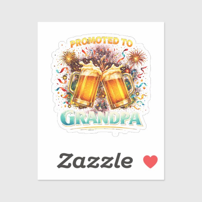 Promoted To Grandpa Future Sticker (Sheet)