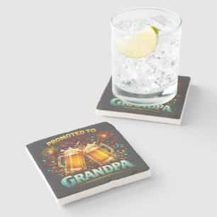 Promoted To Grandpa Future Stone Coaster