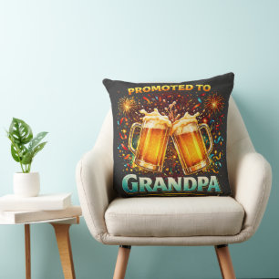 Promoted To Grandpa Future Throw Pillow