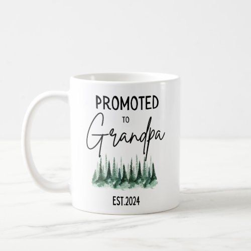 Promoted To Grandpa Mug 2024 Grandpa Mug Est 2024